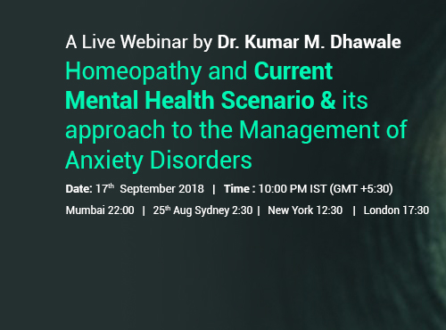 Homeopathic approach to Common mental diseases & Anxiety Disorders its Management